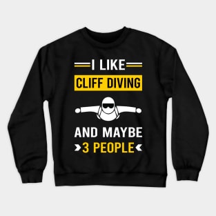 3 People Cliff Diving Crewneck Sweatshirt